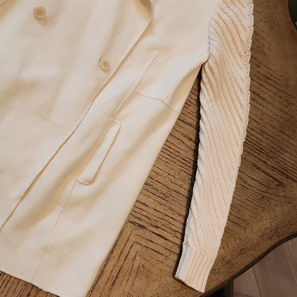 VINCE size S cream wool jacket - Picture 3 of 11